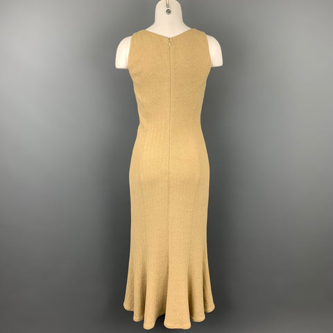 RALPH LAUREN Black Label Size 2 Beige Textured Mermaid Dress