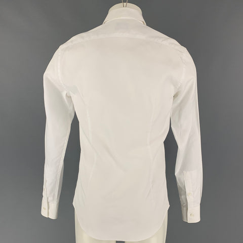 VERSACE COLLECTION Trend Size S White Cotton Button Up Long Sleeve Shirt