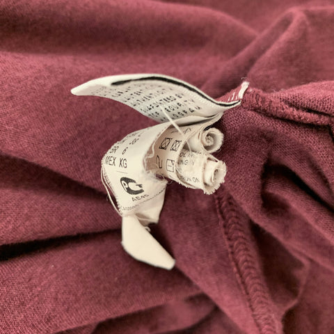DOLCE & GABBANA Size L Burgundy Cotton Crew-Neck T-shirt