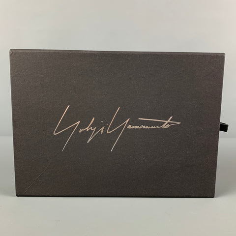 YOHJI YAMAMOTO Lunettes de soleil rondes en acétate noir et argenté