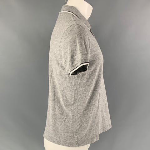 PRADA Polo Gris Sólido Talla M