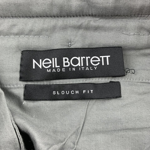 NEIL BARRETT Size 34 Light Grey Heather Wool Blend Zip Fly Casual Pants