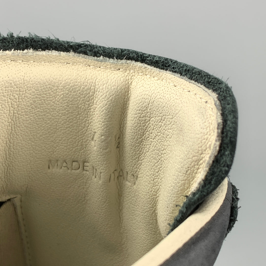 MAISON MARTIN MARGIELA Size 10.5 Grey & Black Paint Splatter Leather Replica Sneakers