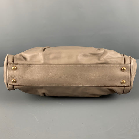 SALVATORE FERRAGAMO Beige Leather Shoulder Bag Handbag