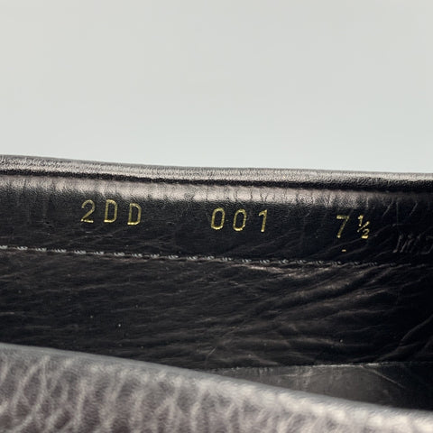 PRADA Size 8.5 Black Leather Drivers Loafers