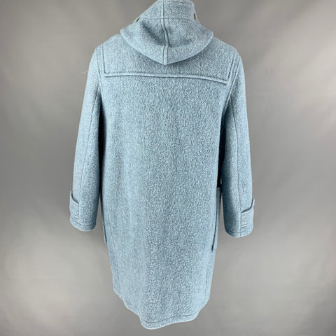 MARC JACOBS x GLOVERBALL Size XL Light Blue Wool Toggle Closure Duffle Coat
