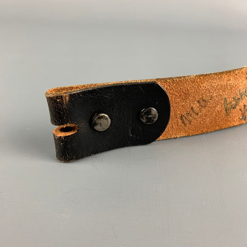 NOT LISTED Black Studded Leather Belt Strap
