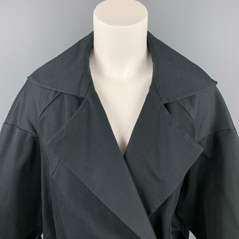 DRIES VAN NOTEN Size S Black Cotton / Polyamide Oversized Jacket