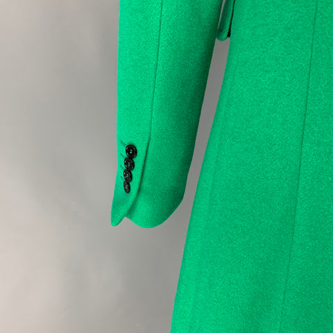 MSGM Taille 6 Manteau à double boutonnage en laine mélangée verte