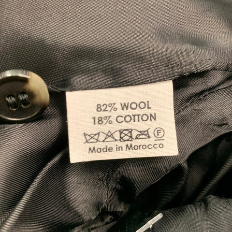 DRIES VAN NOTAN Talla 4 Chaqueta bordada de algodón de lana gris dorado