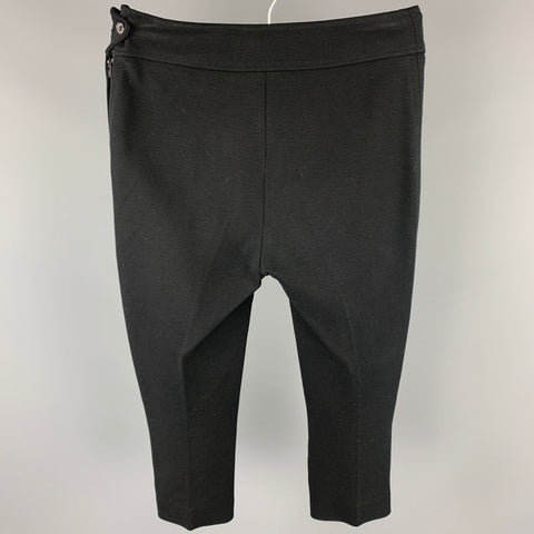 PAUL SMITH Bleu Taille 4 Leggings courts en mélange de rayonne noire