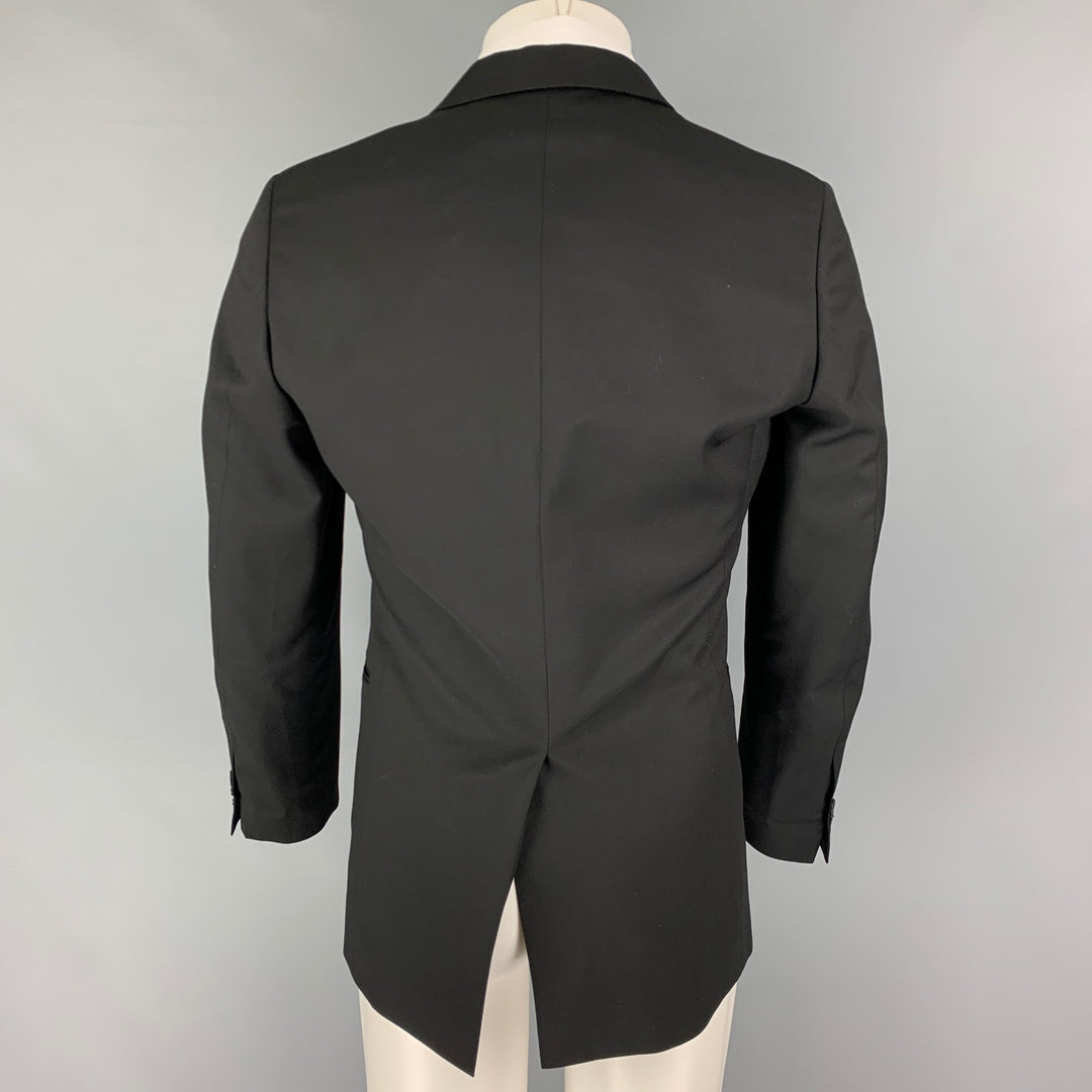 JOHN VARVATOS Size 36 Black Wool Notch Lapel Sport Coat