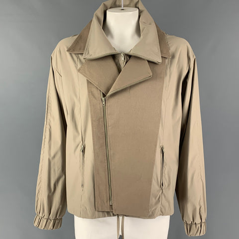 CAMISA DE NOVIO Talla XL Chaqueta Media Cremallera Color Block Topo