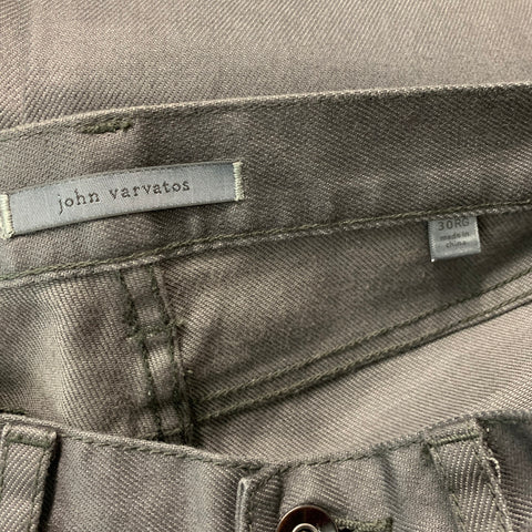 JOHN VARVATOS Size 30 Grey Silver Cotton Elastane Jeans