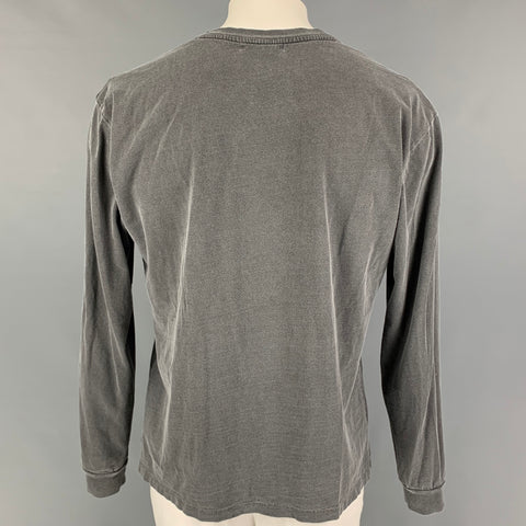 JOHN ELLIOTT Size L Grey Cotton Long Sleeve T-shirt