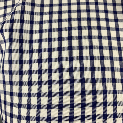 ETRO Size M White Blue Checkered Long Sleeve Shirt