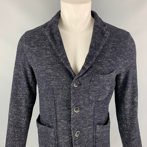 BARENA Size XL Grey Heather Wool Blend Cardigan