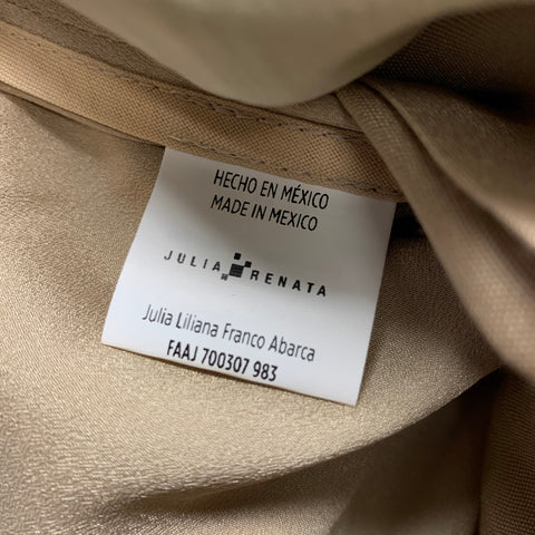 JULIA & RENATA Size One Size Taupe Silk Oversized Long Gown Dress