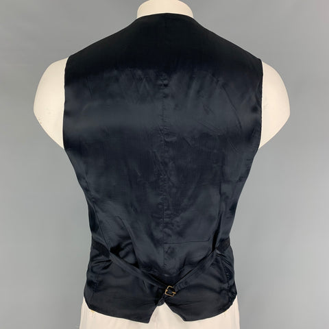 D&G by DOLCE & GABBANA Size 44 Navy Blue Stripe Viscose Blend Vest
