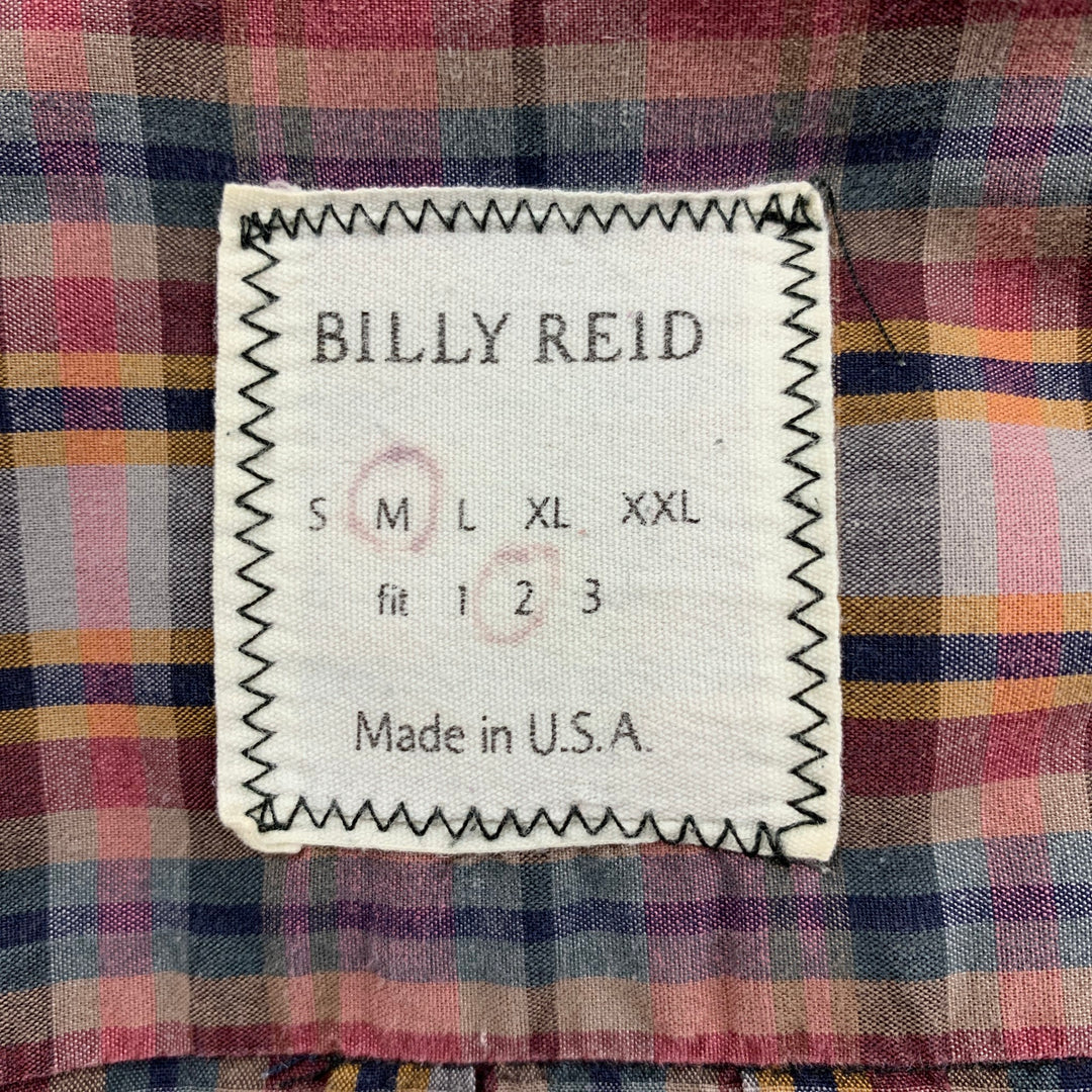 BILLY REID Size M Brown Plaid Button Down Long Sleeve Shirt