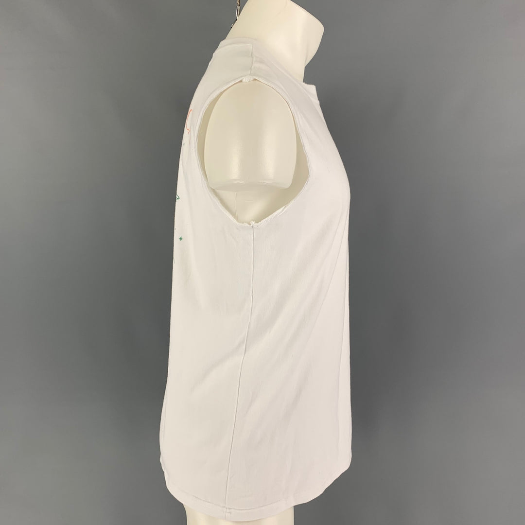 CASABLANCA Camiseta Cupido Algodón Blanco Verde Talla M