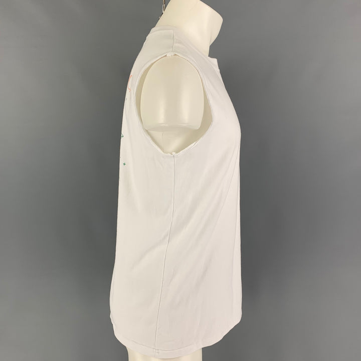 CASABLANCA Camiseta Cupido Algodón Blanco Verde Talla M