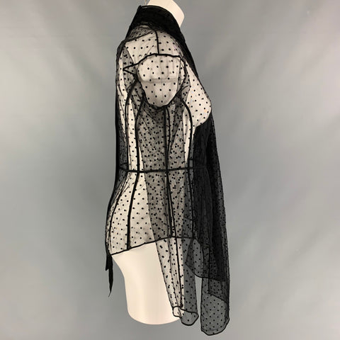 MARC JACOBS Blusa con lazo de lunares negros Talla 0
