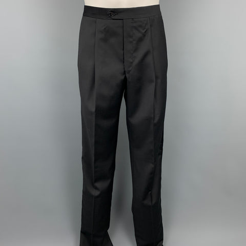 CALVIN KLEIN Regular Slim Fit Size 36 Black Wool Tuxedo Suit
