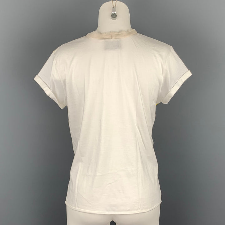 LANVIN 2009 Collection Size S Multi-Color Sequined Cotton T-Shirt