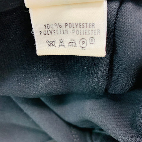 HERMES Size 8 Black Polyester Wide Leg Dress Pants