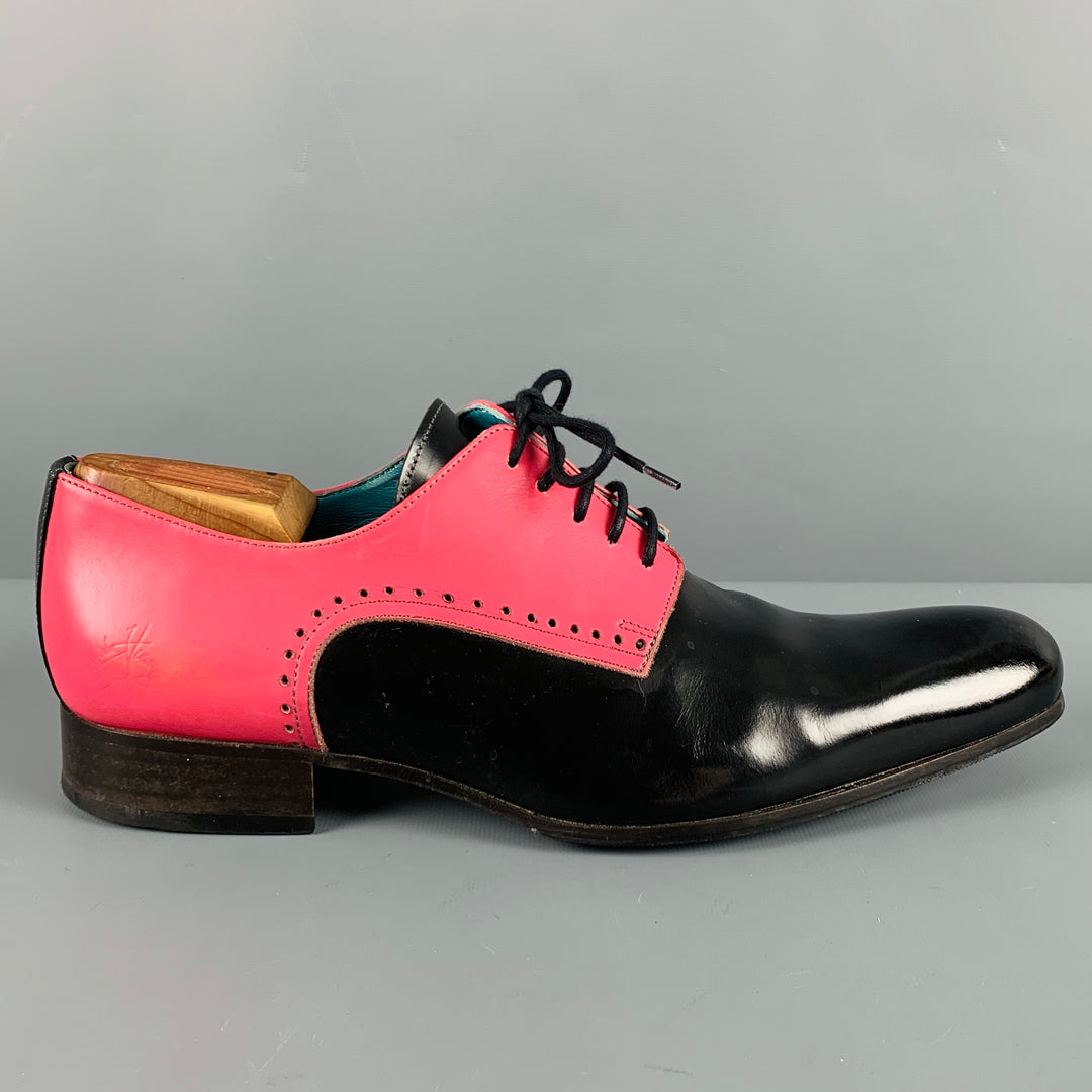 JOHN FLUEVOG Size 10 Black Pink Perforated Leather Lace Up Shoes – Sui  Generis Designer Consignment