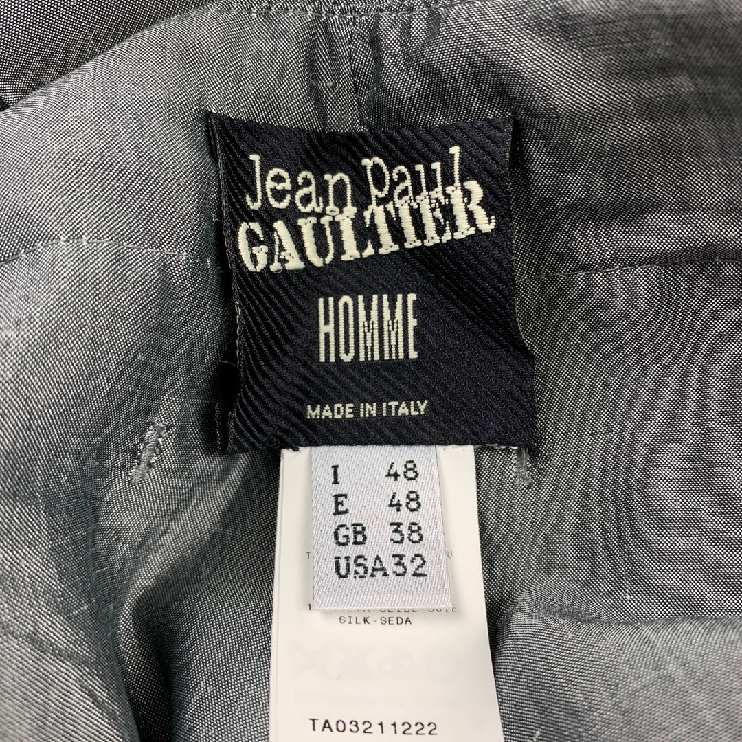 JEAN PAUL GAULTIER Size 32 Grey Silk Side Tabs Dress Pants