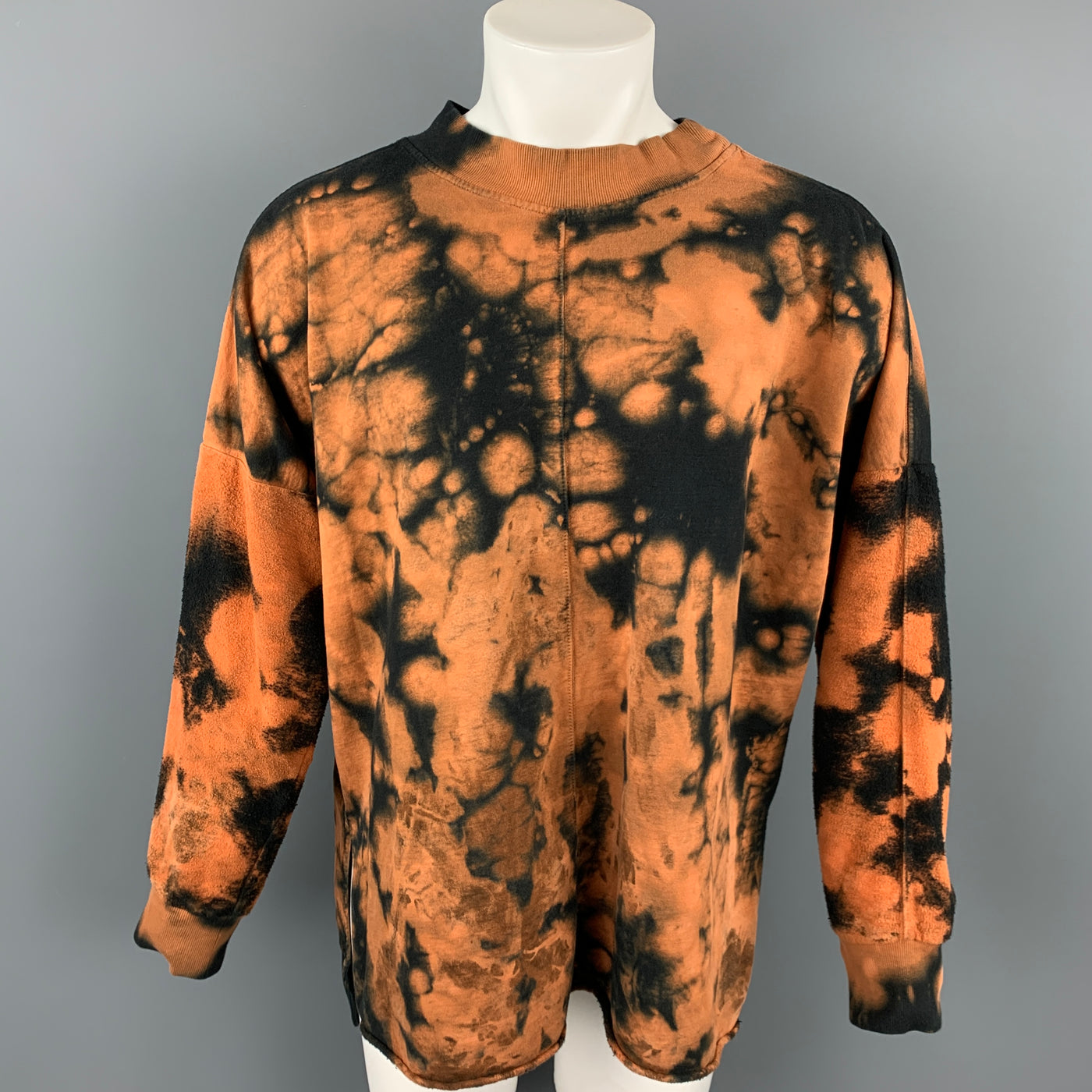 DANIEL PATRICK Size M Black u0026 Orange Tie Dye Cotton Sweatshirt – Sui  Generis Designer Consignment