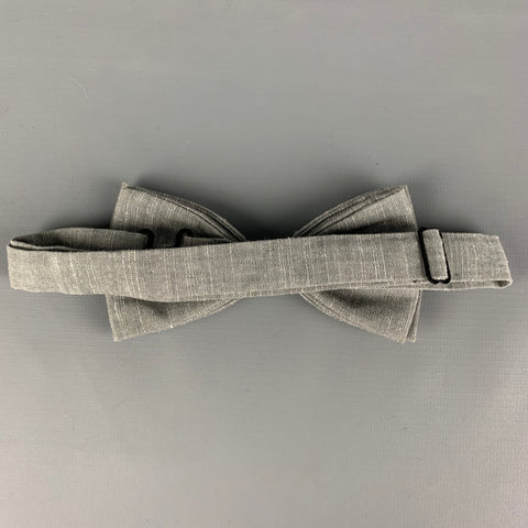 Nœud papillon uni gris VINTAGE