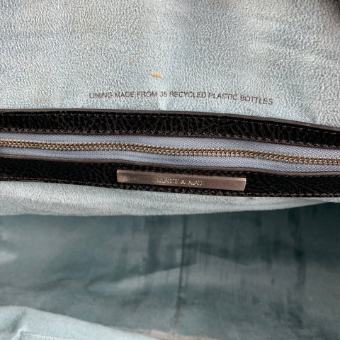 MATT & NAT Black Polyvinyl Shoulder Strap Duffle Bag