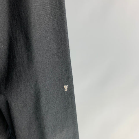 RALPH LAUREN Talla S Blusa negra de algodón y elastano