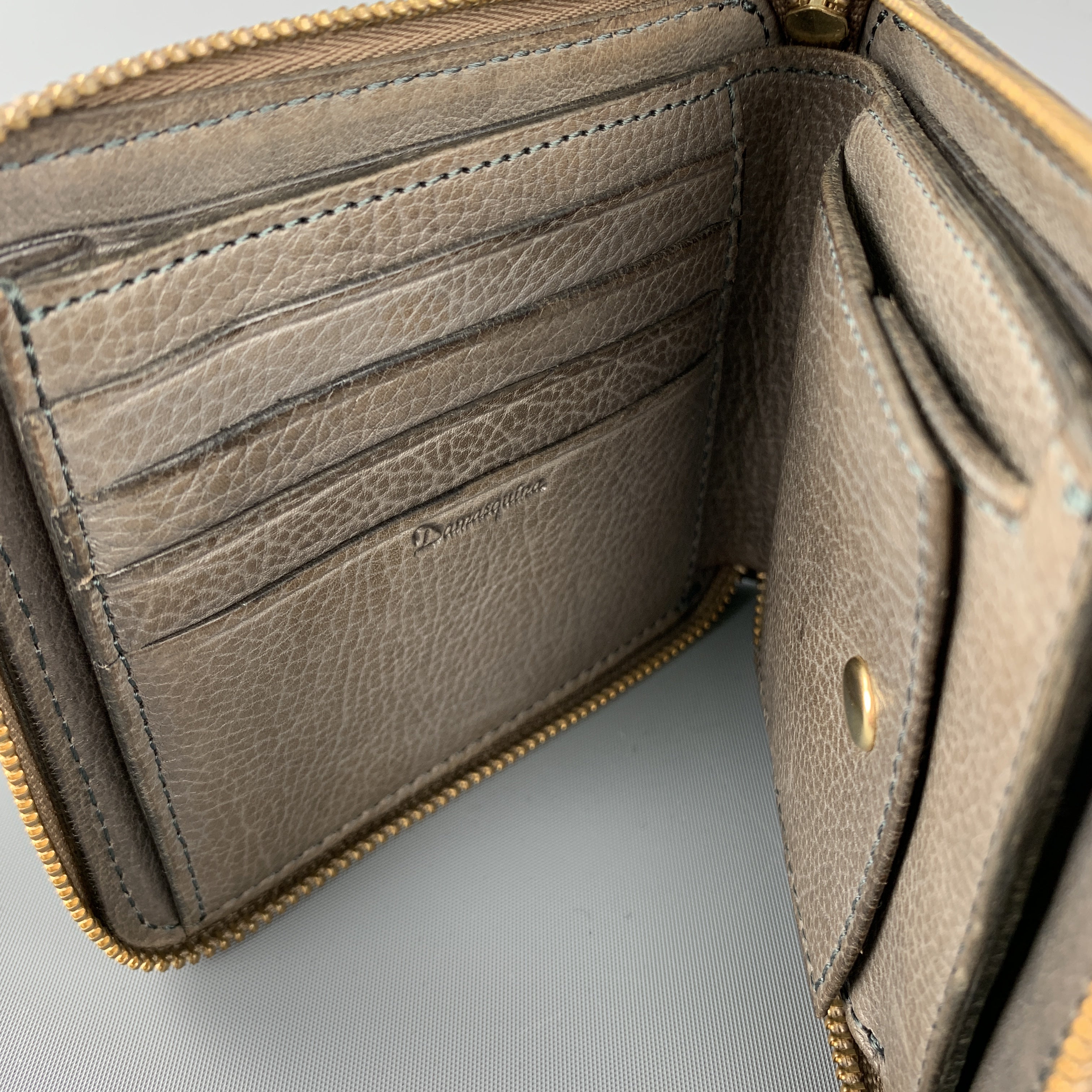 DAMASQUINA Brown Solid Leather Wallet