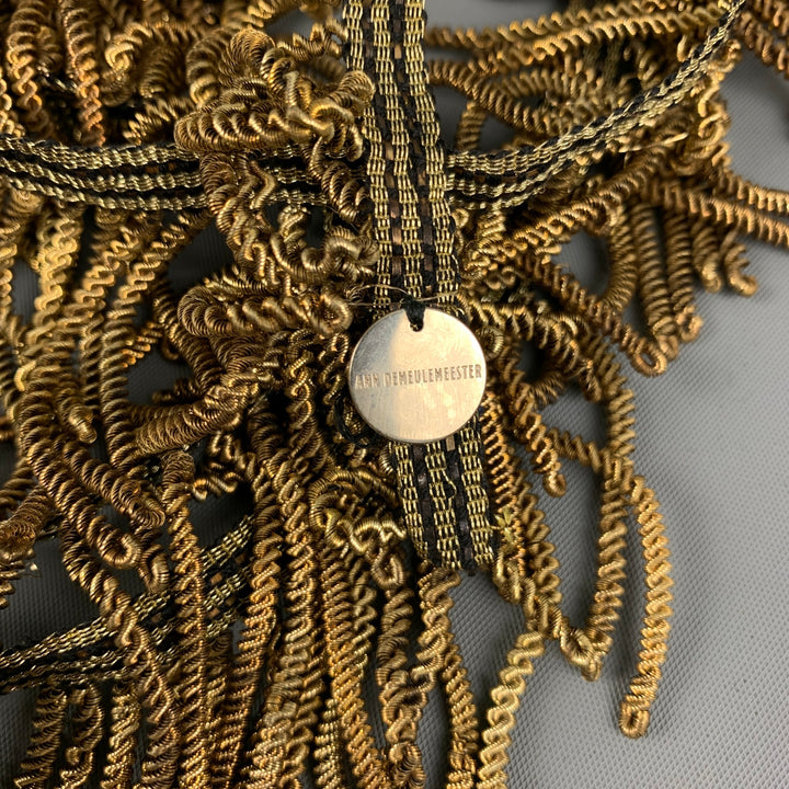 ANN DEMEULEMEESTER Gold Fringe Metallic Necklace