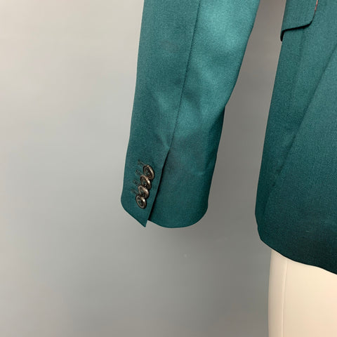 PAUL SMITH Size 42 Green Wool Notch Lapel Sport Coat