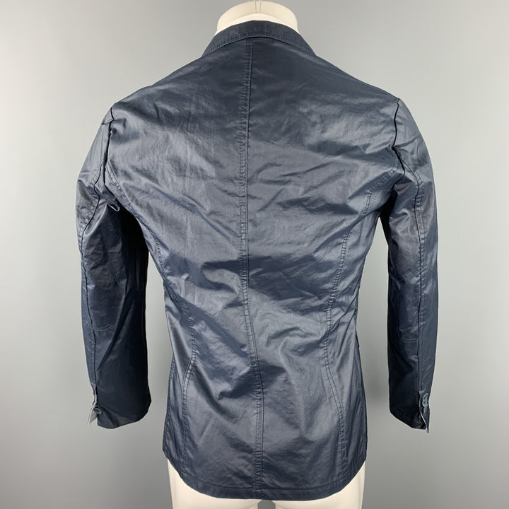 XAGON MAN Size M Navy Cotton / Polyamide Notch Lapel Sport Coat