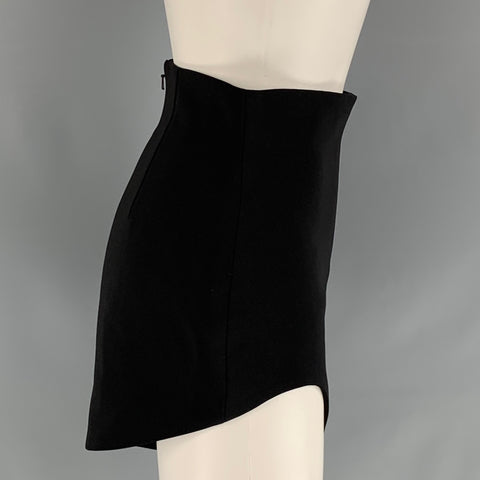 MONOT Size 2 Black Triacetate Blend High Waisted Shorts