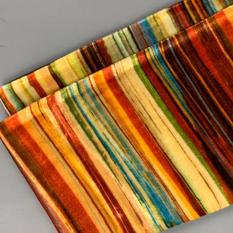 PAUL SMITH Multi-Color Black Stripe Viscose Blend Scarf