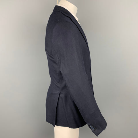BRIONI Size 38 Navy Cashmere Notch Lapel Custom Sport Coat