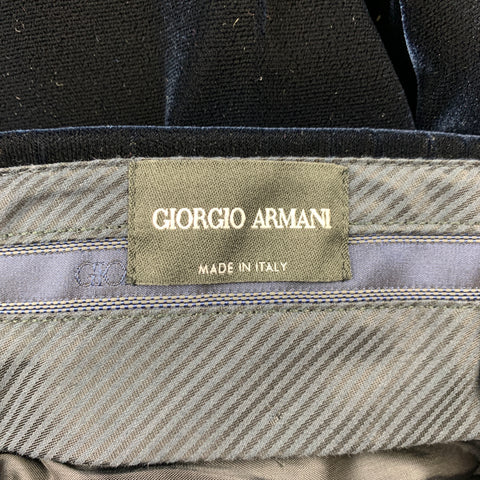 GIORGIO ARMANI Size 34 Navy Velvet Dress Pants