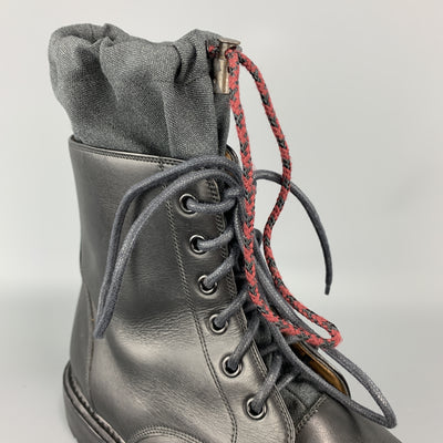 MARC JACOBS Size 9 Black Leather Lace Up Drawstring Top Boots