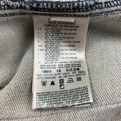 DIESEL Size M Indigo Wash Cotton Blend Trucker Jacket