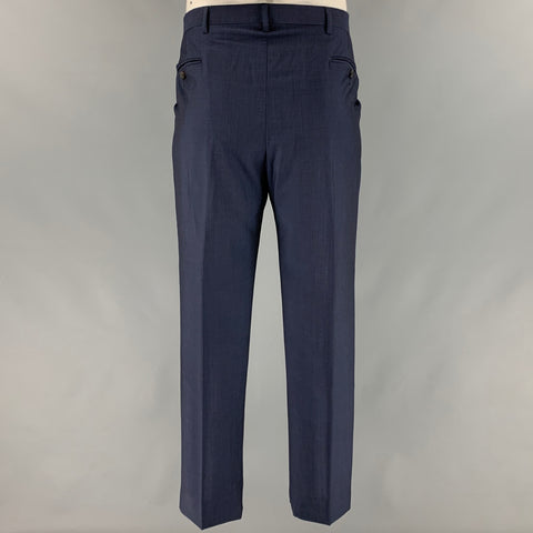 PAUL SMITH Size 44 Navy Wool Mohair Notch Lapel Suit