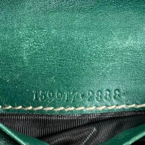 GUCCI Green Monogram Leather Wallet