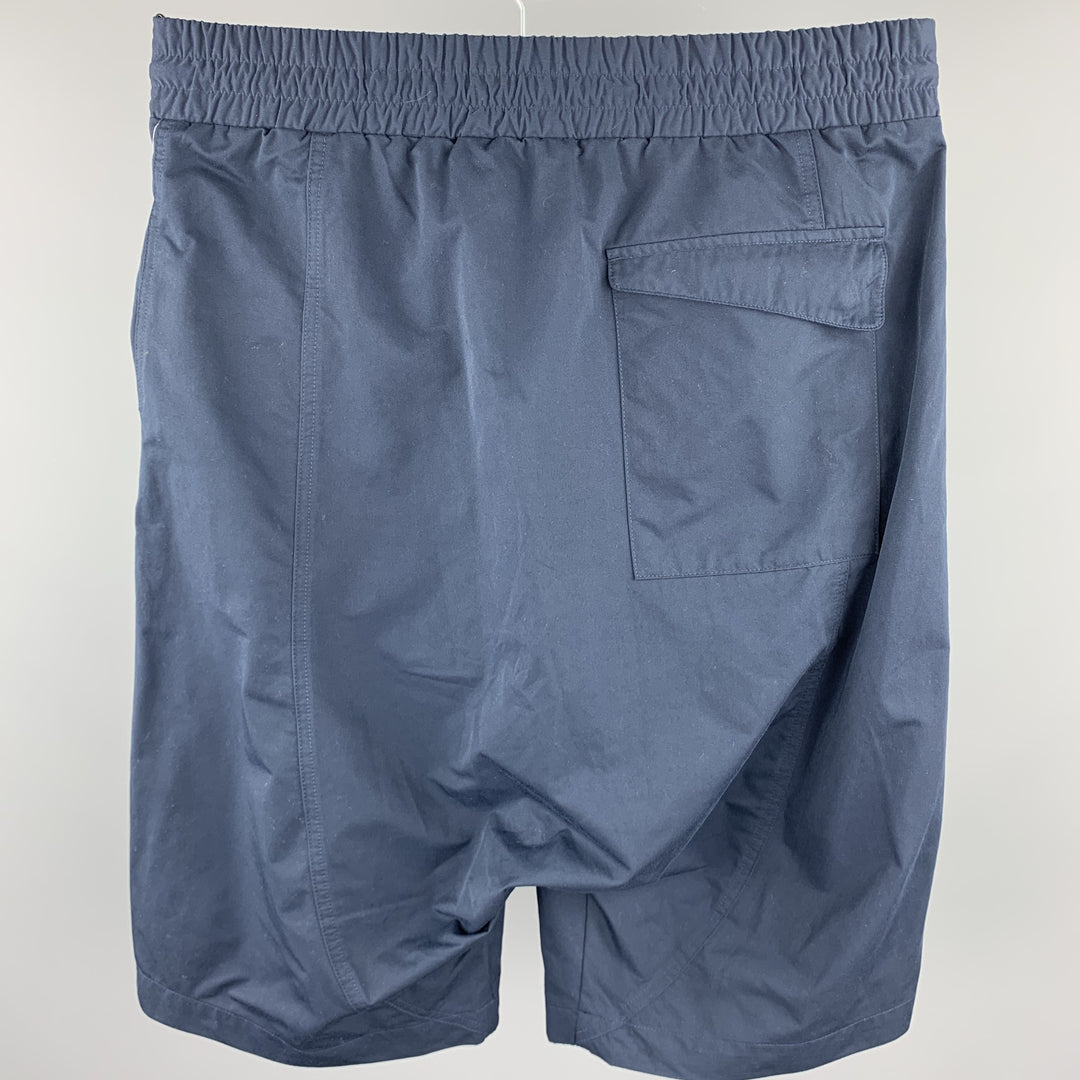 BRANDBKLACK Size M Navy Drop Crotch Drawstring Shorts