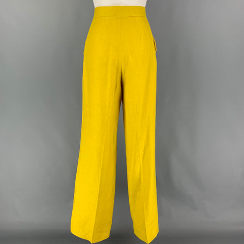 MAX MARA Size S Yellow High Waisted Dress Pants